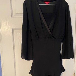 Black Dressy Skirt and Top with HAndkerchief Bottom